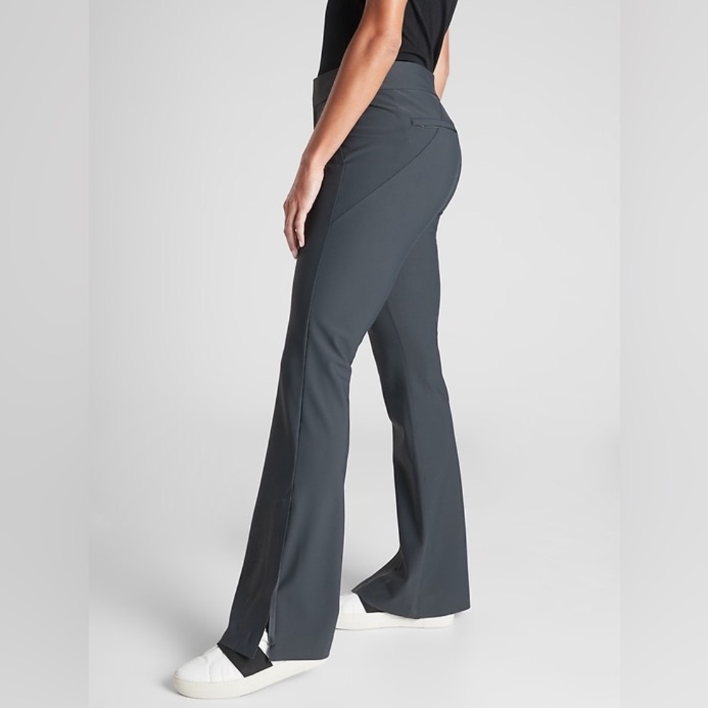 Athleta Gray Stellar Flare Trousers Size 6
